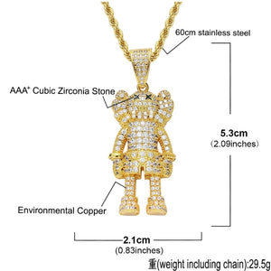 KAWS ICED Pendant w/ Chain