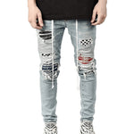 Ripped Skinny Biker Jeans