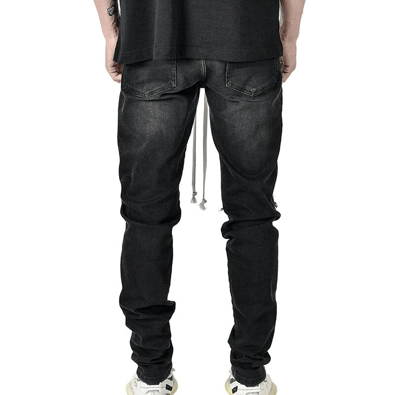 Ripped Skinny Biker Jeans